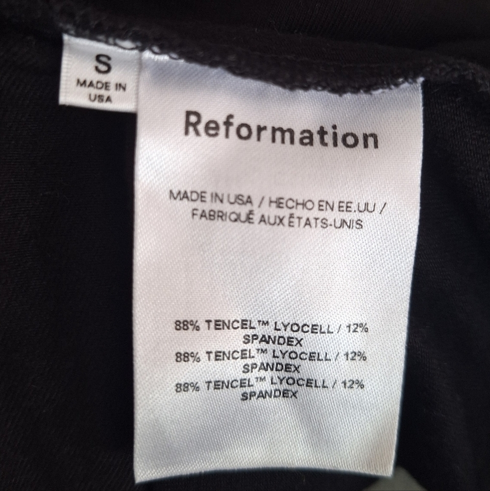 Reformation Black Sleeveless Cowl Neck Women's Crop Top Size S - Picture 11 of 11